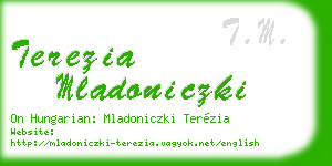 terezia mladoniczki business card