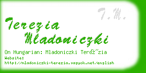 terezia mladoniczki business card